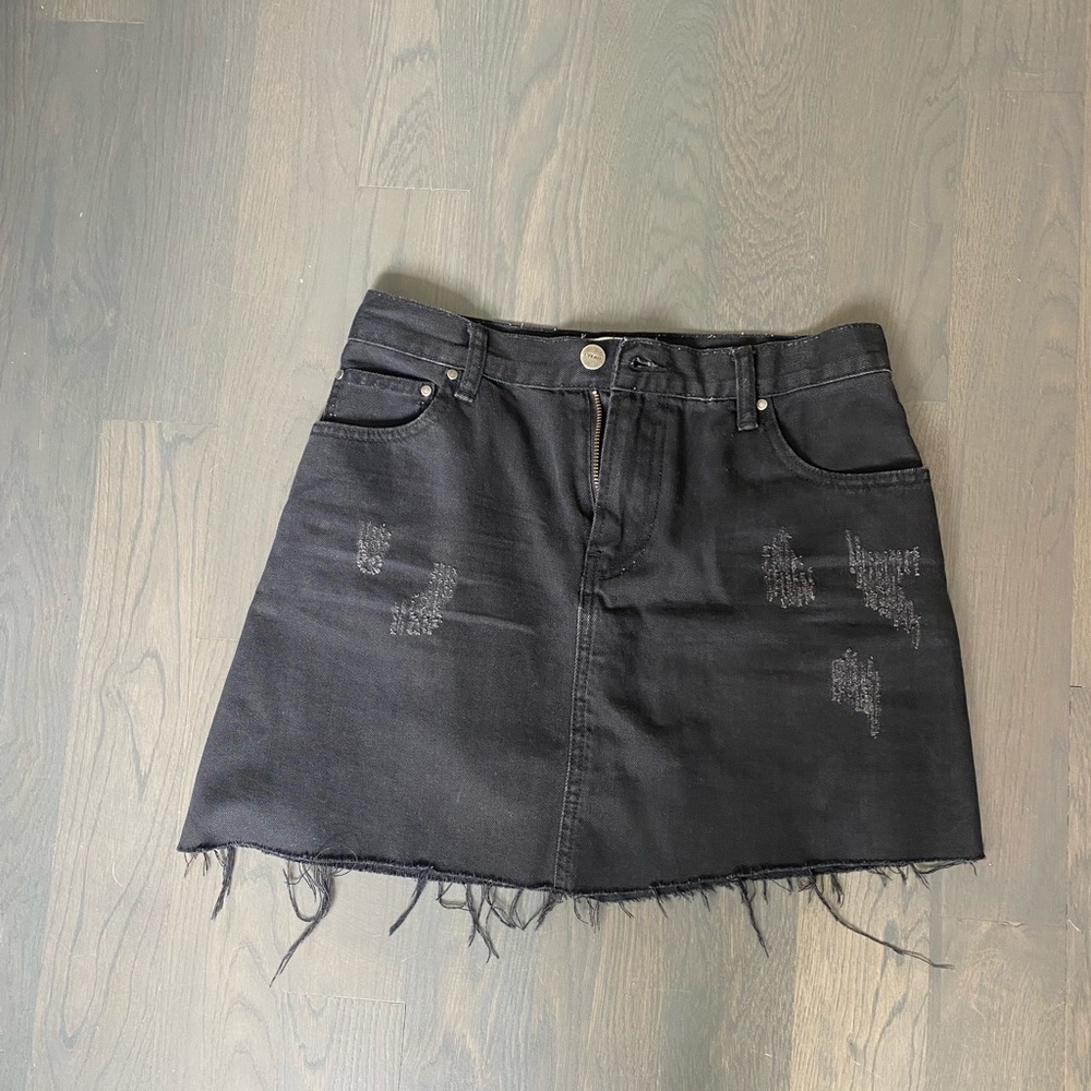 Black denim skirt from Evidnt